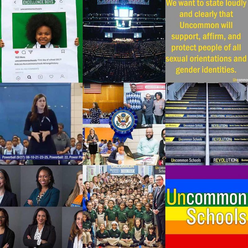 Compilation of photos from 2017 with an image that states "we want to state loudly and clearly that Uncommon will support, affirm, and protect people of all sexual orientations and gender identities."