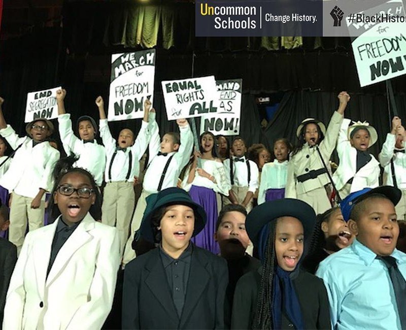 Students in costume reenact civil rights protests