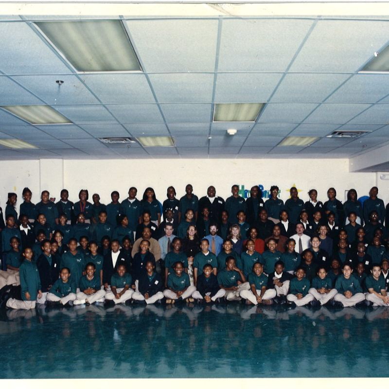 Class photo at North Star Academy in 1998