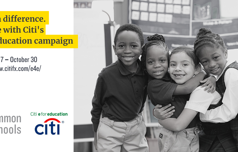 Citi e for education campaign runs September 7 to October 30.