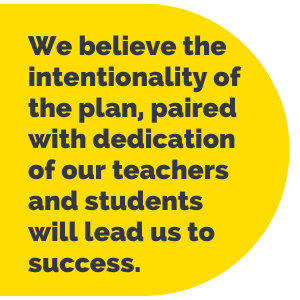 Pull Quote: We believe the intentionality of the plan, paired with dedication of our teachers and students will lead us to success.