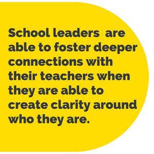 Pull Quote: School leaders are able to foster deeper connections with their teacher when they are able to create clarity around who they are.