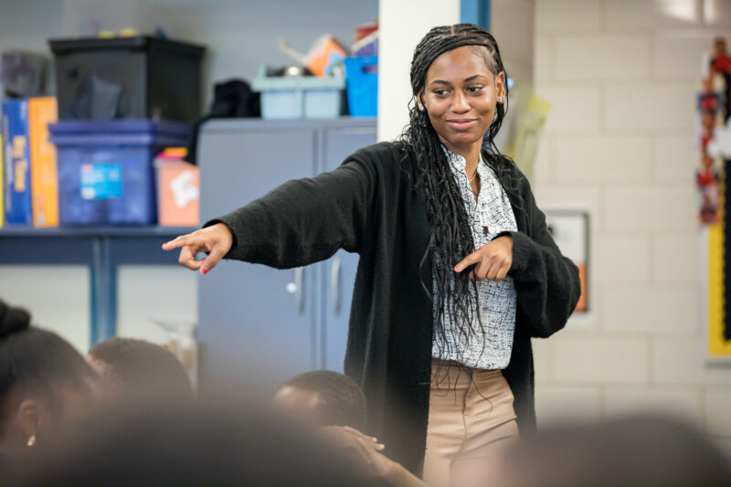 Teacher in classroom