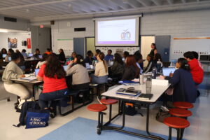 group of students in a classroom